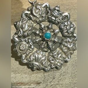 Silver and Turquoise Pendant